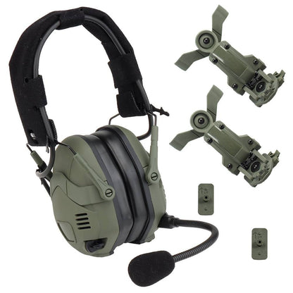 HD-16 Tactical Bluetooth Helmet Headset – Green