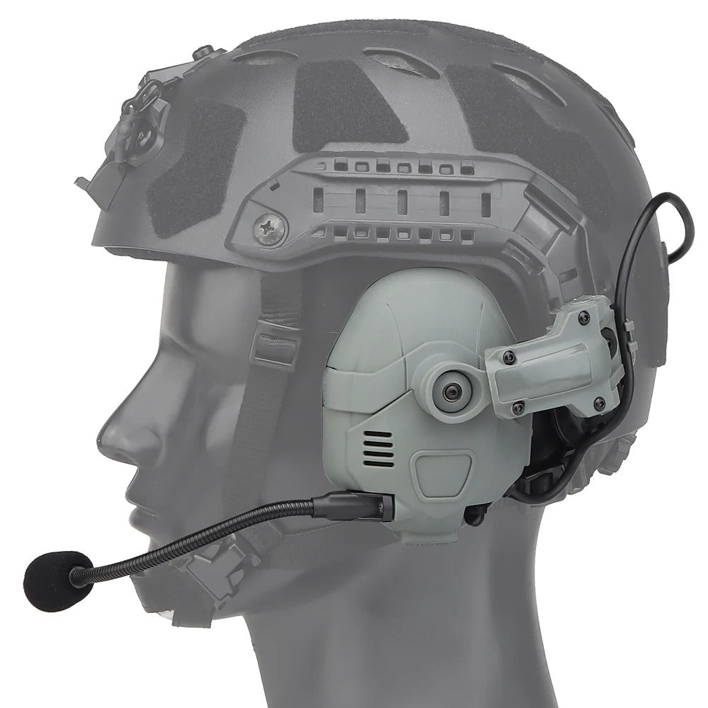 HD-16 Tactical Bluetooth Helmet Headset – Grey