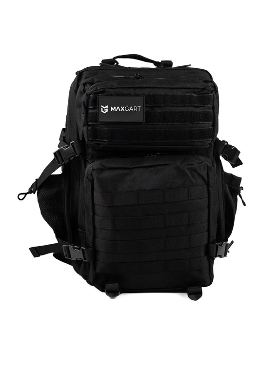 MAXGART Tactical Backpack 45L – Black – Water-Resistant & Versatile