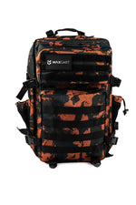 MAXGART Tactical Backpack 45L – Orange Camo – Water-Resistant & Versatile