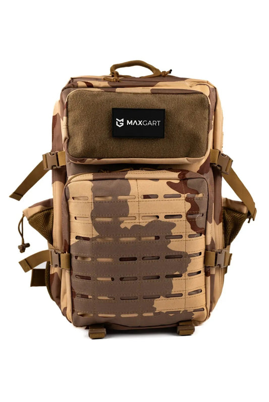 MAXGART Tactical Backpack 45L – Pulse Three Sand – Water-Resistant & Versatile