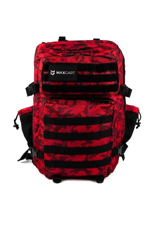 MAXGART Tactical Backpack 45L – Red CP – Water-Resistant & Versatile