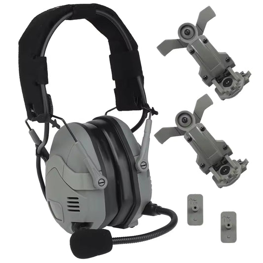 HD-16 Tactical Bluetooth Helmet Headset – Grey