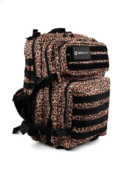 MAXGART Tactical Backpack 45L – Golden Leopard – Water-Resistant & Versatile