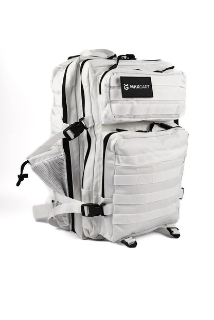 MAXGART Tactical Backpack 45L – White – Water-Resistant & Versatile