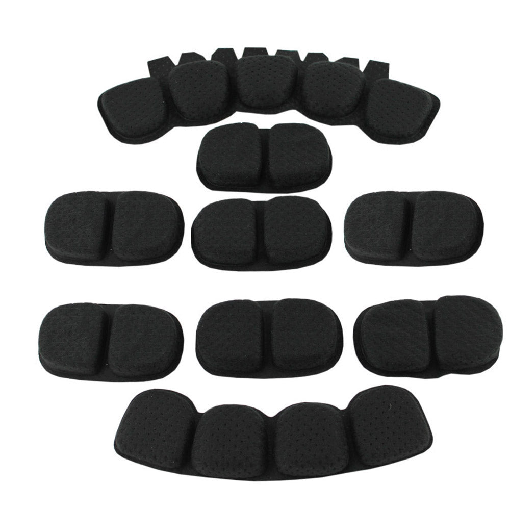 Tactical Helmet Memory Foam Pad Set – Black
