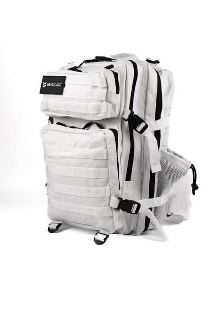 MAXGART Tactical Backpack 45L – White – Water-Resistant & Versatile