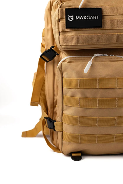 MAXGART Tactical Backpack 45L – Ligth Yellow– Water-Resistant & Versatile