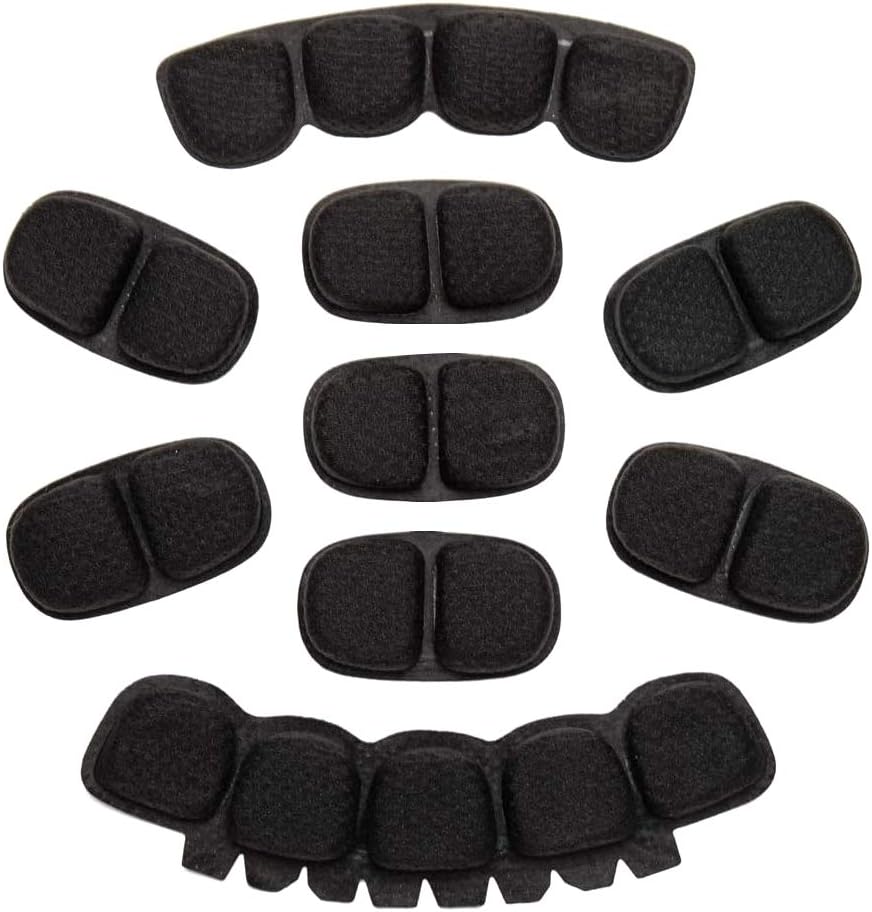 Tactical Helmet Memory Foam Pad Set – Black