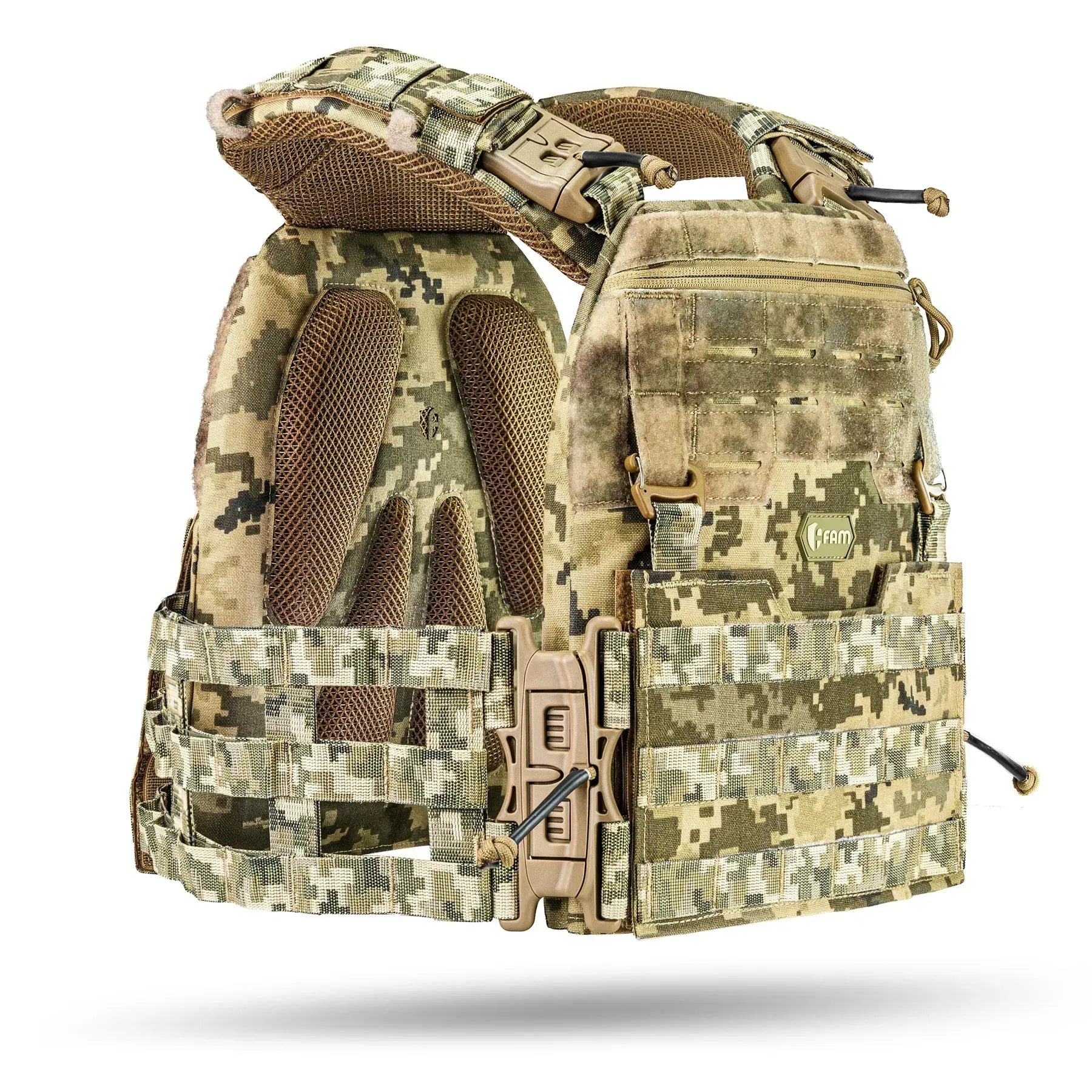 Famtac M7 PRO Gen 2 Skeleton Plate Carrier | Digital Pixel Camo - Blender Tactical