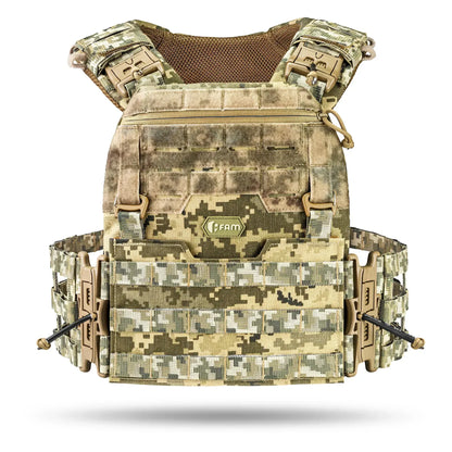 Famtac M7 PRO Gen 2 Skeleton Plate Carrier | Digital Pixel Camo - Blender Tactical
