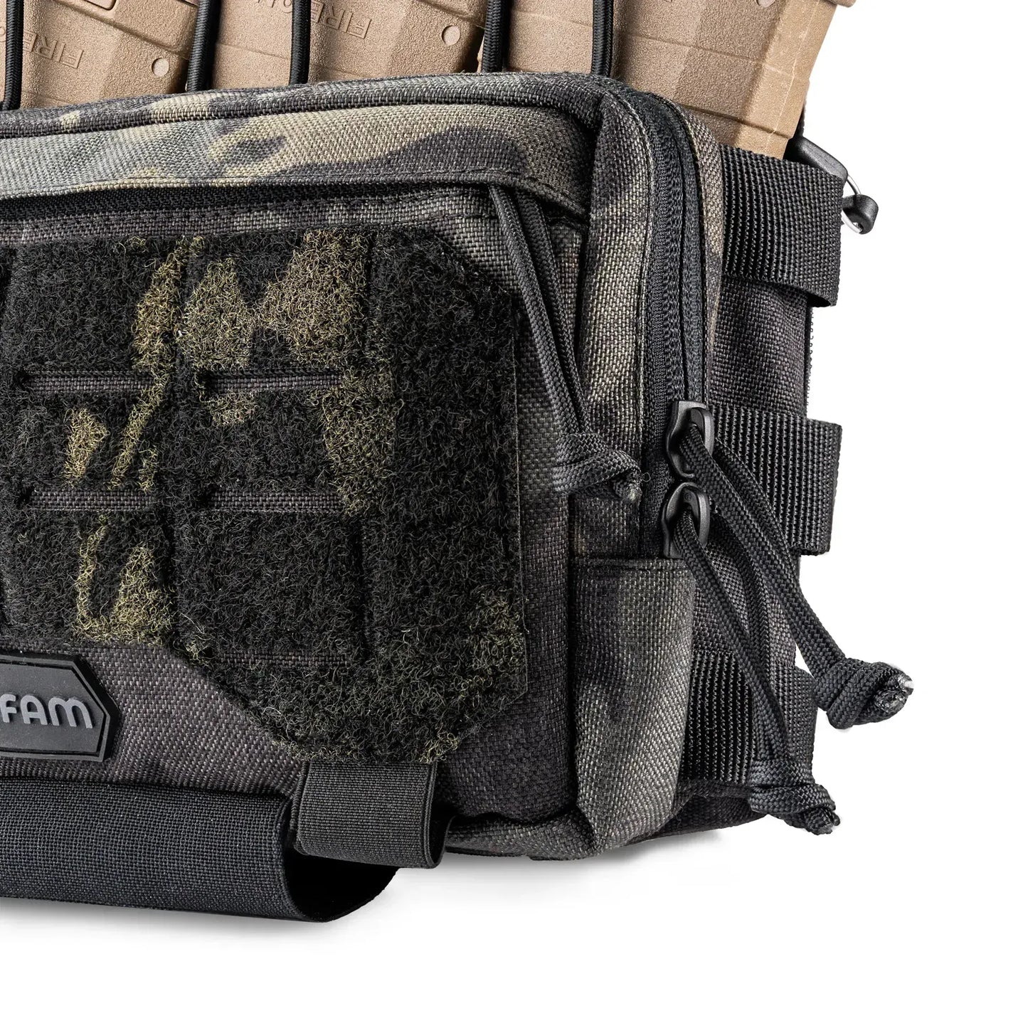 FamTac Velcro AdminMag Triple Mag Pouch – AK/AR + Admin | Multicam Black - Blender Tactical