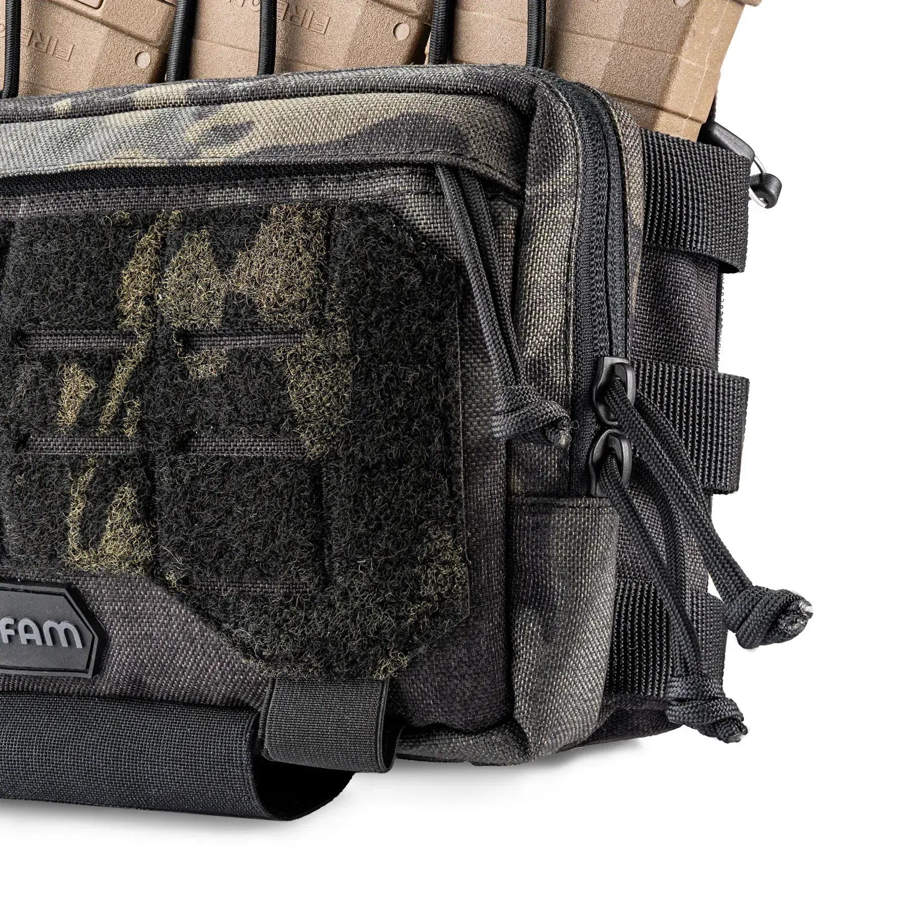 FamTac Velcro AdminMag Triple Mag Pouch – AK/AR + Admin | Multicam Black - Blender Tactical