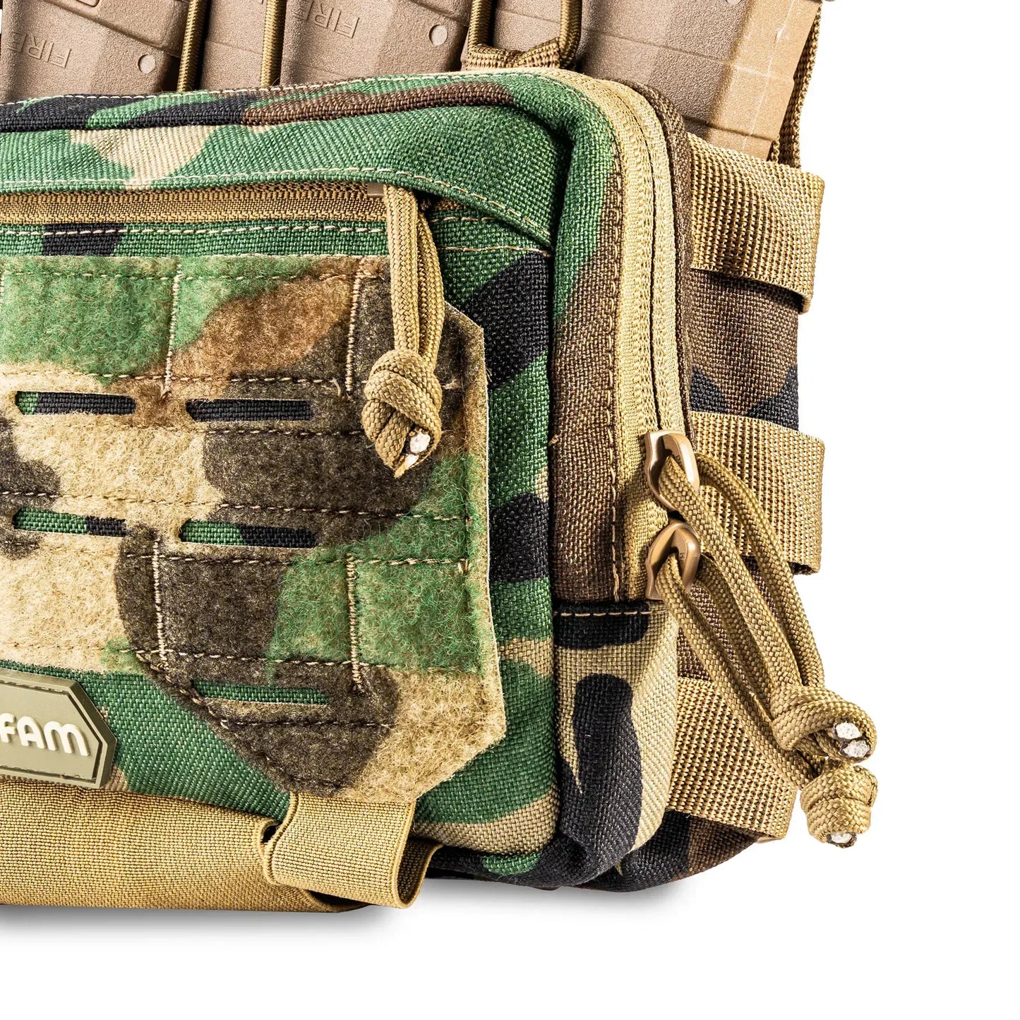 FamTac Velcro AdminMag Triple Mag Pouch – AK/AR + Admin | Woodland - Blender Tactical