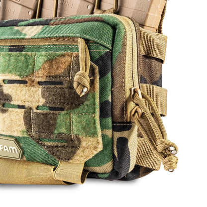FamTac Velcro AdminMag Triple Mag Pouch – AK/AR + Admin | Woodland - Blender Tactical