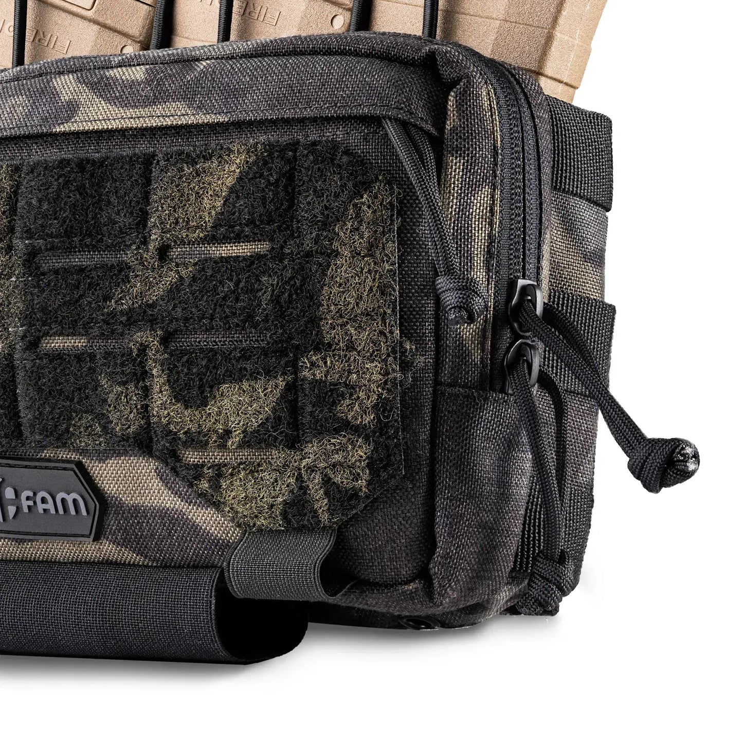 Famtac Triple AK AR Admin Mag Pouch MOLLE | Multicam Black - Blender Tactical