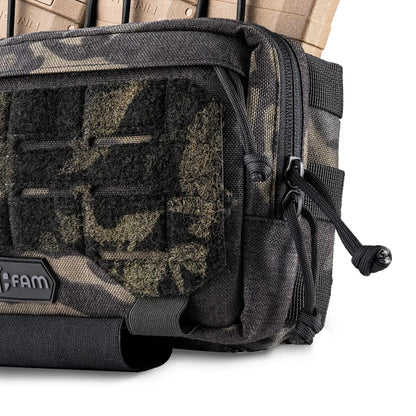 Famtac Triple AK AR Admin Mag Pouch MOLLE | Multicam Black - Blender Tactical