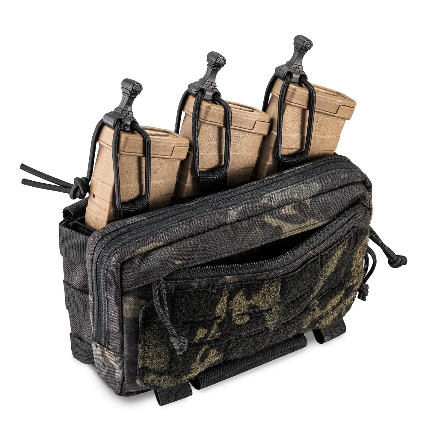 Famtac Triple AK AR Admin Mag Pouch MOLLE | Multicam Black - Blender Tactical