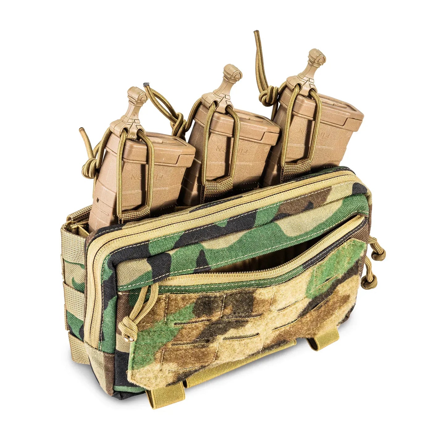 Famtac Triple AK AR Admin Mag Pouch MOLLE | Woodland - Blender Tactical