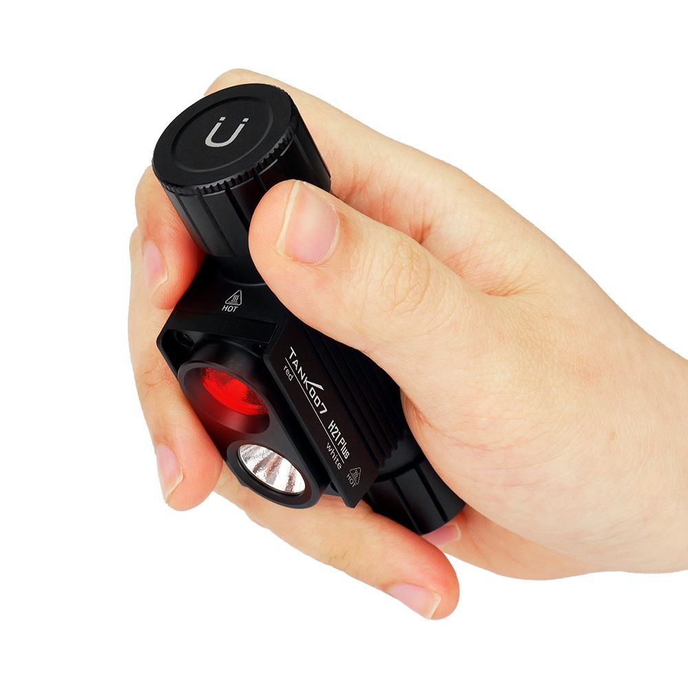 TANK007 H21 Plus Tactical Headlamp White & Red Light | Black - Blender Tactical