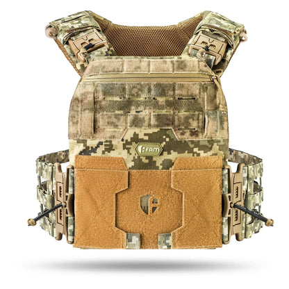 Famtac M7 PRO Gen 2 Skeleton Plate Carrier | Digital Pixel Camo - Blender Tactical