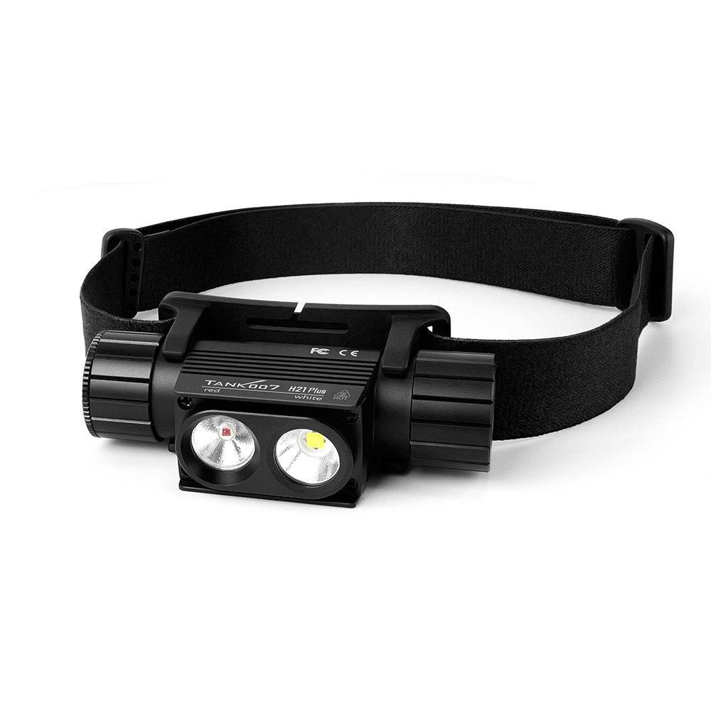 TANK007 H21 Plus Tactical Headlamp White & Red Light | Black - Blender Tactical