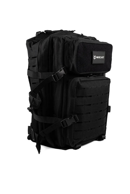 MAXGART Tactical Backpack 45L – Pulse Black – Water-Resistant & Versatile