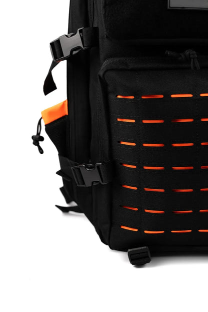 MAXGART Tactical Backpack 45L – Pulse Black Orange – Water-Resistant & Versatile