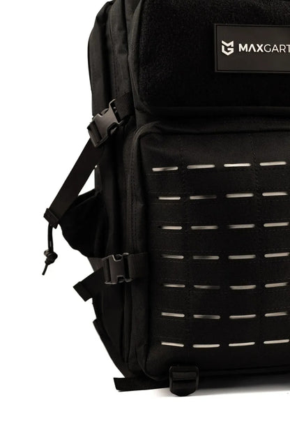 MAXGART Tactical Backpack 45L – Pulse Black White – Water-Resistant & Versatile