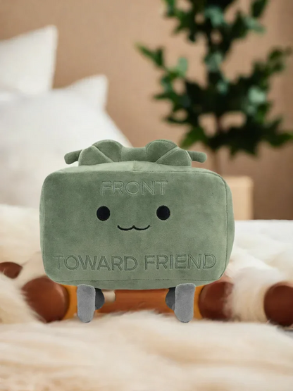 Claymore-Inspired Plush Pillow "Toward Friend" – 20cm Green Soft Toy - Blender Tactical