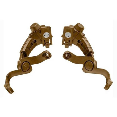 Earmor M16A Helmet Rail Mount Adapters for M31 Plus & M32 Plus - Coyote Tan - Blender Tactical