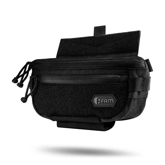 FamTac M8 Tactical Chest Bag / Waist Pack – Black | Velcro Mount - Blender Tactical
