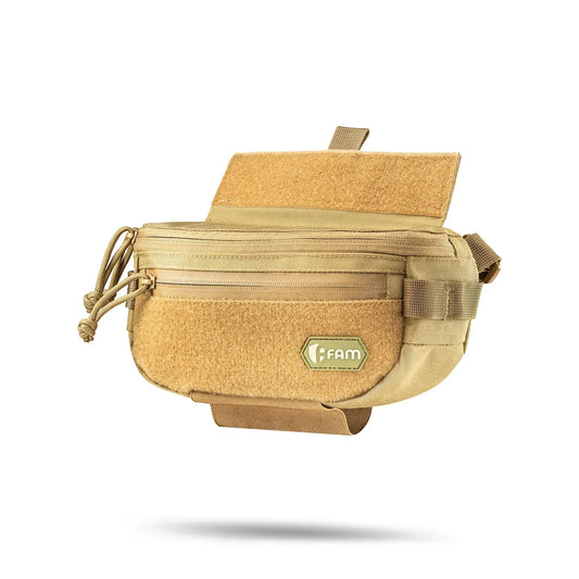FamTac M8 Tactical Chest Bag / Waist Pack – Coyote | Velcro Mount - Blender Tactical