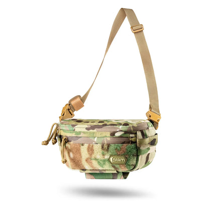 FamTac M8 Tactical Chest Bag / Waist Pack – Multicam USA | Velcro Mount - Blender Tactical
