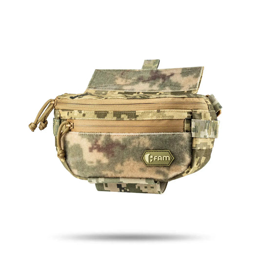 FamTac M8 Tactical Chest Bag / Waist Pack – Ukrainian Pixel | Velcro Mount - Blender Tactical