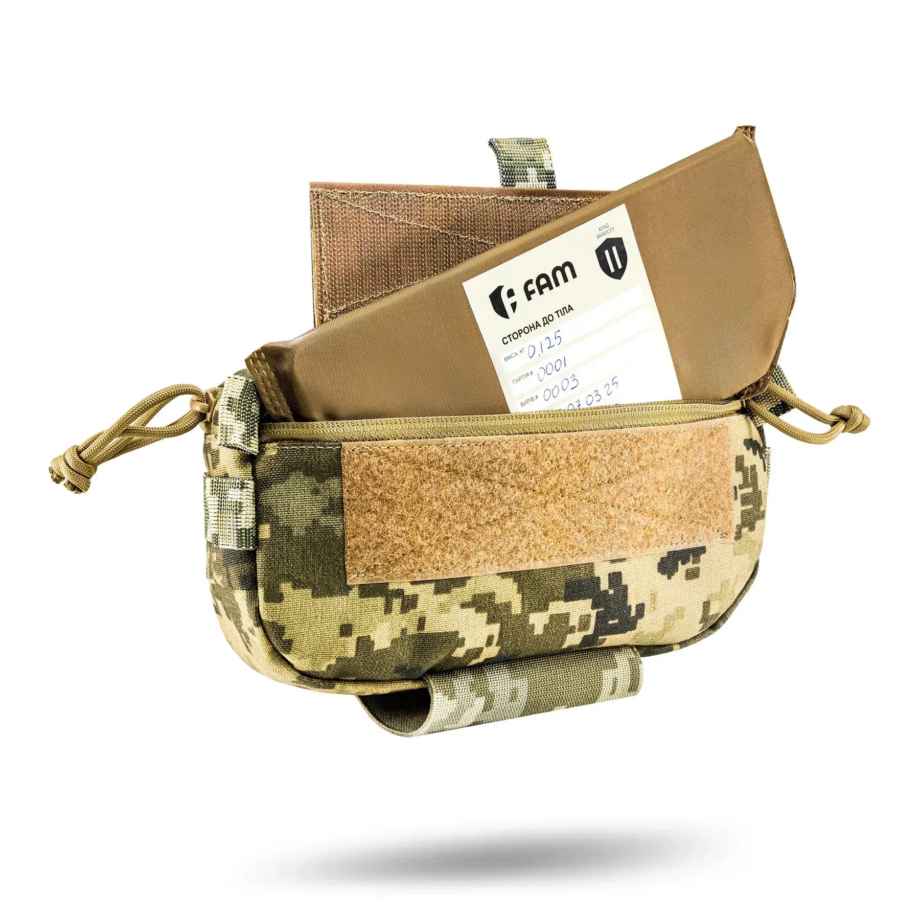 FamTac M8 Tactical Chest Bag / Waist Pack – Ukrainian Pixel | Velcro Mount - Blender Tactical