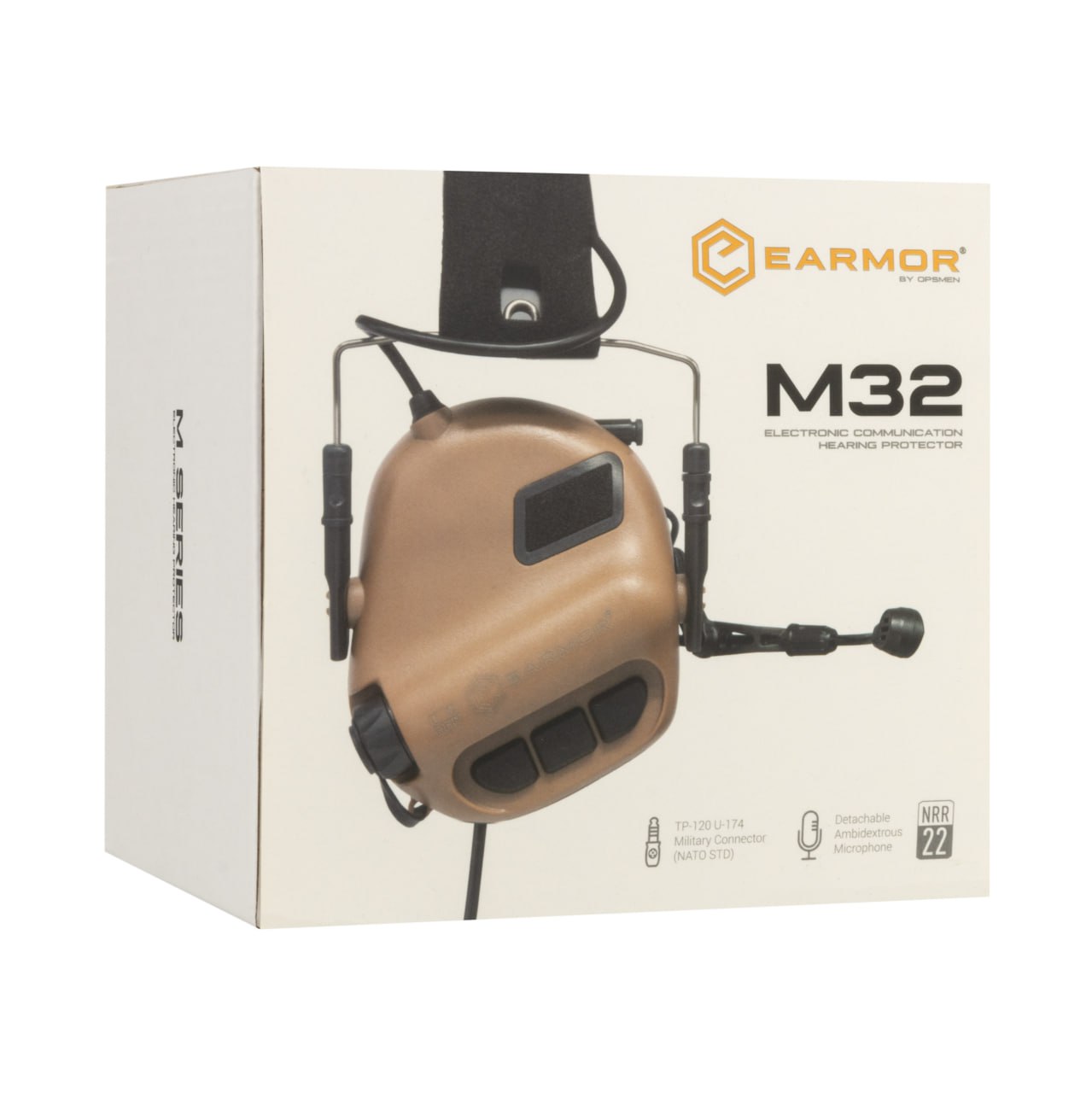 Earmor M32 Tactical Communication Headset – Coyote Tan - Blender Tactical