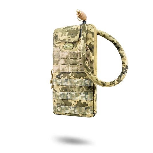 FamTac 2L Hydration Pouch – Pixel Camo | MOLLE Tactical Carrier - Blender Tactical