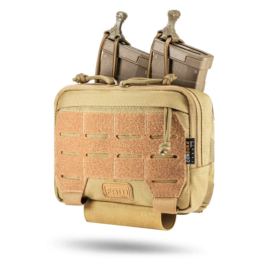 FamTac Admin + Double Mag Pouch – Coyote | AK/AR Compatible, MOLLE - Blender Tactical