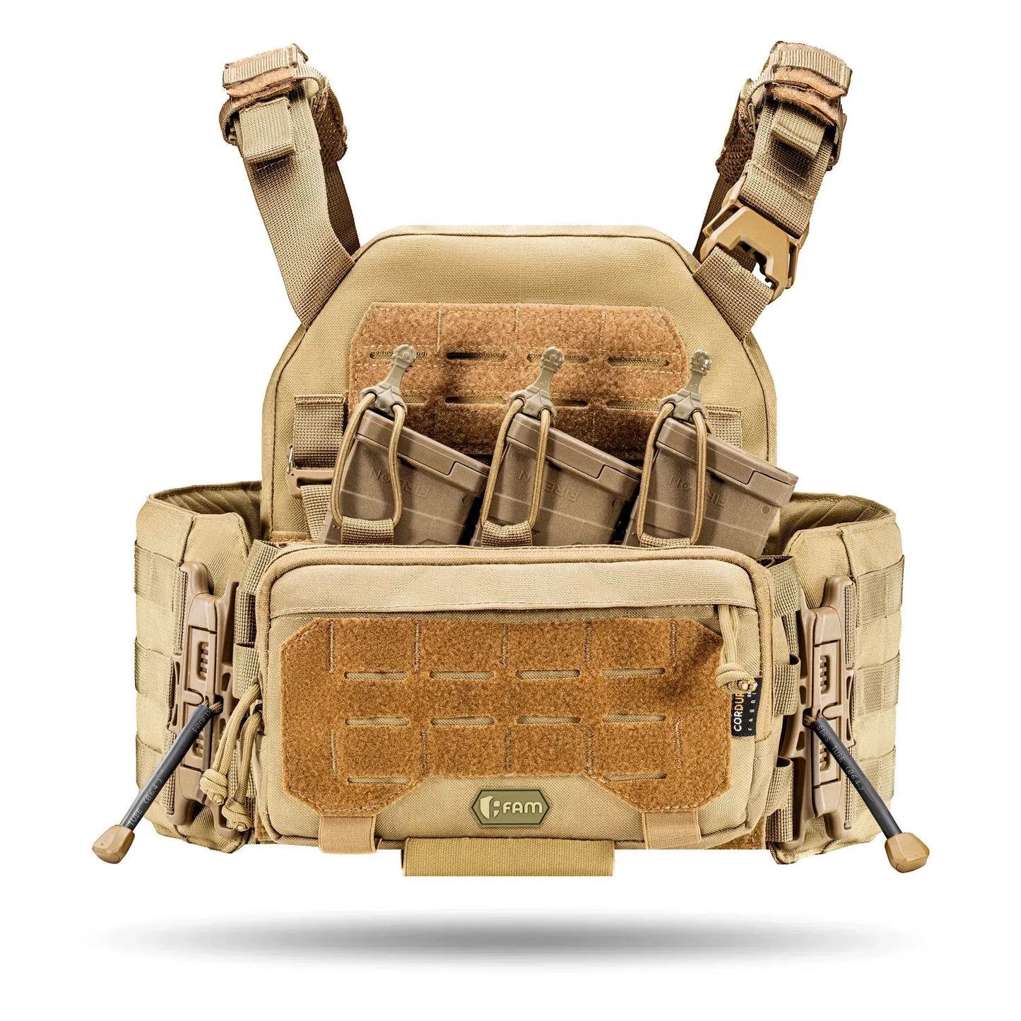 FamTac Plate Carrier M8 + AdminMag Panel | Coyote Tan - Blender Tactical