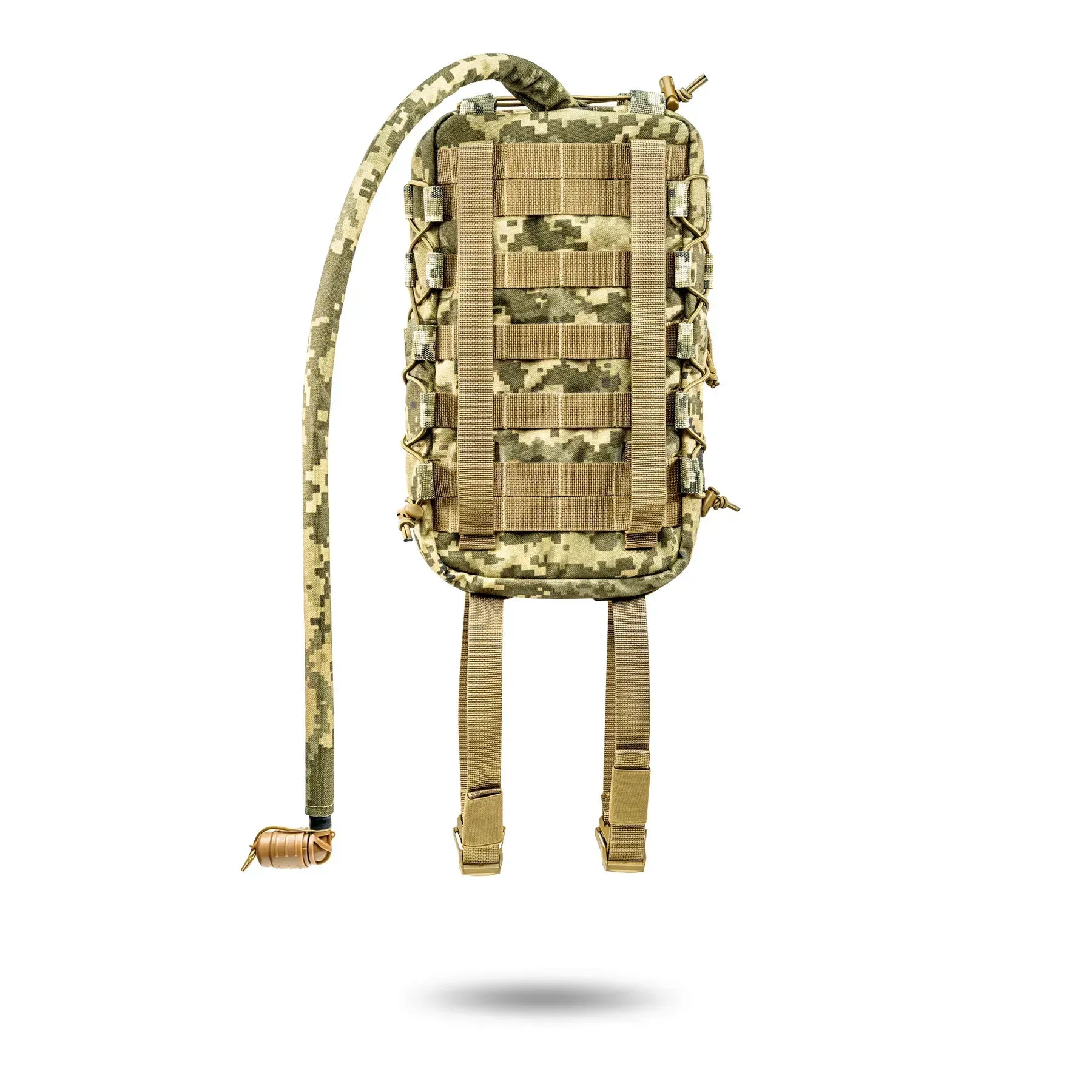FamTac 5L Tactical Hydration Backpack – Pixel Camo | MOLLE Compact Pack - Blender Tactical