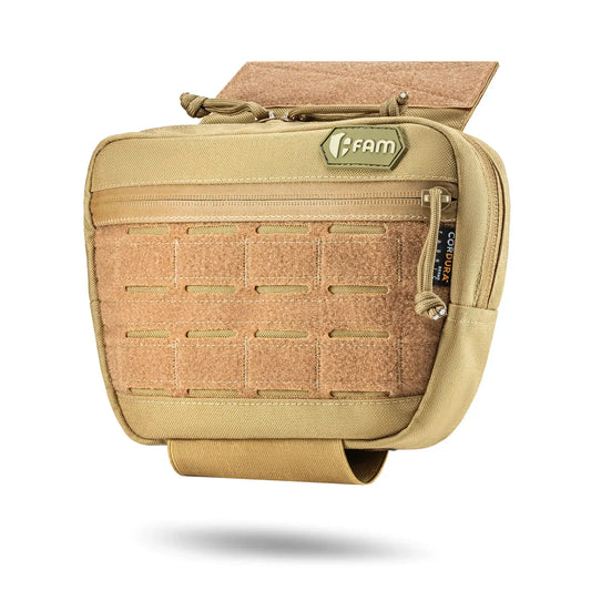 FamTac M7 Tactical Chest Pouch – Coyote | Velcro Mounted - Blender Tactical