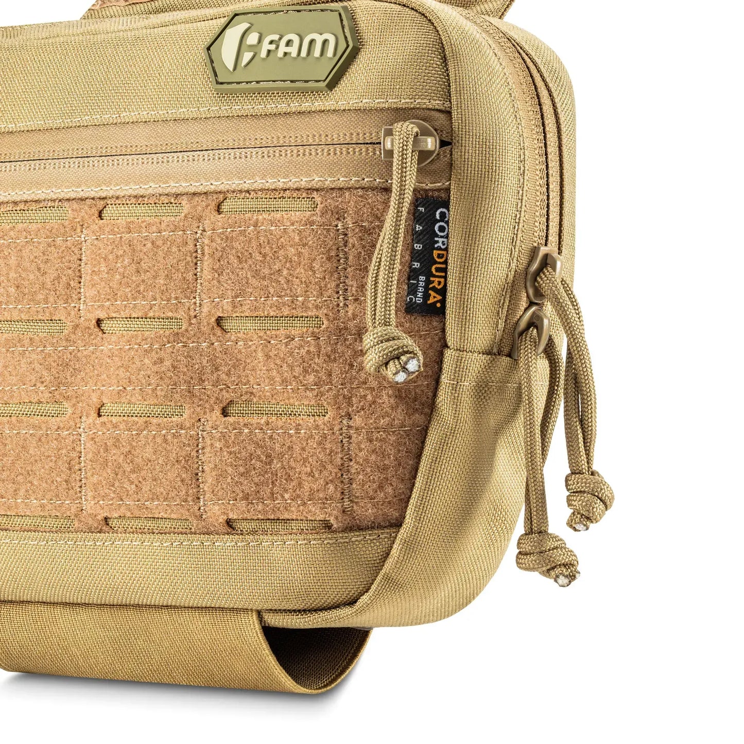 FamTac M7 Tactical Chest Pouch – Coyote | Velcro Mounted - Blender Tactical