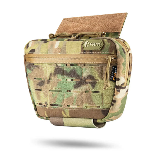 FamTac M7 Tactical Chest Pouch – Multicam | Velcro Mounted - Blender Tactical