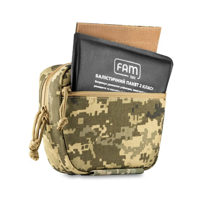 FamTac M7 Tactical Chest Pouch – Ukrainian Pixel | Velcro Mounted - Blender Tactical