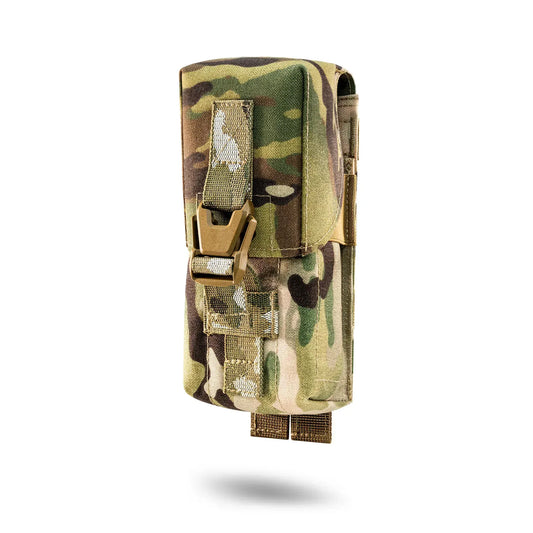 FamTac Double Mag Pouch – Multicam | AK/AR Covered, MOLLE Rigid - Blender Tactical